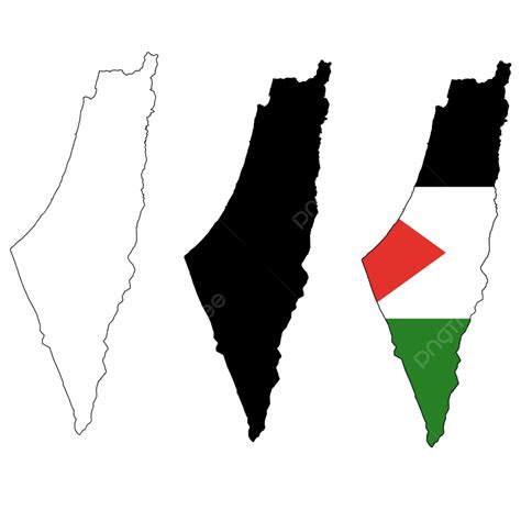 Palestine Map Clipart Vector, Map Palestine Country On White Background ...