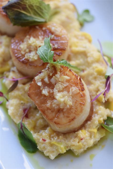 BROWN BUTTER SCALLOPS OVER SWEET CORN RISOTTO — Very Vanderpump