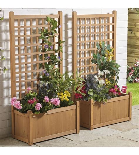 Image for Wooden Trellis Planter Offer from studio | Planter trellis ...