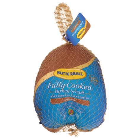 Butterball Frozen Fully Cooked Smoked Bone-In Turkey Breast, 3-9 lbs ...