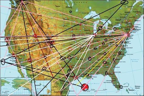 Magnetic Ley Lines In America North America Ley Lines Map Ley Lines In ...