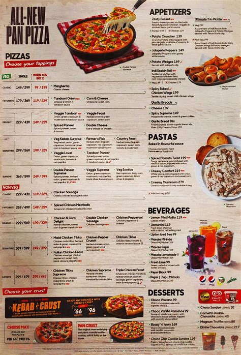 Menu of Pizza Hut, Near Chaitanya Techno School, Marathahalli,Bangalore ...