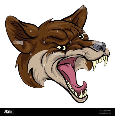 An illustration of a coyote animal sports mascot cartoon character ...