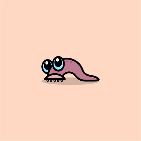 cute cartoon leech 20792617 Vector Art at Vecteezy