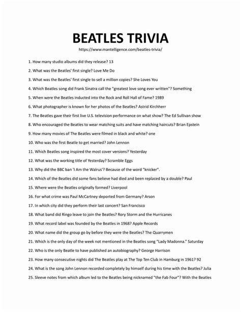 Top 20 Interesting Beatles Trivia - Everything You Need to Know ...