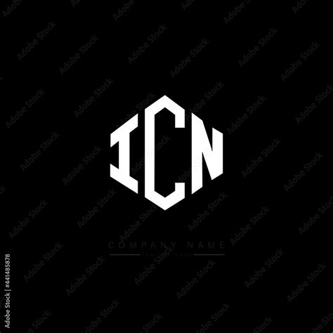 ICN letter logo design with polygon shape. ICN polygon logo monogram ...