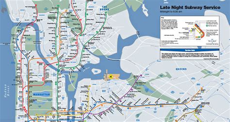 New Subway Map Details Late-Night Service - The New York Times