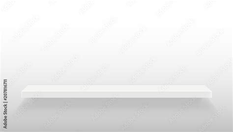 Creative vector illustration of empty shelves set on wall isolated on ...