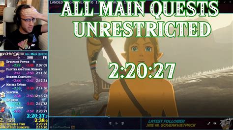 Breath of the Wild speedrun: All Main Quests Unrestricted in 2:20:27 ...