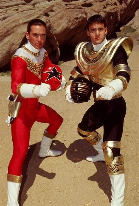 Jason David Frank & Austin St John on the set of Power Rangers Zeo ...