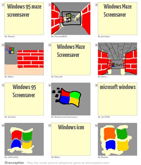 Windows 95 maze screensaver - Drawception