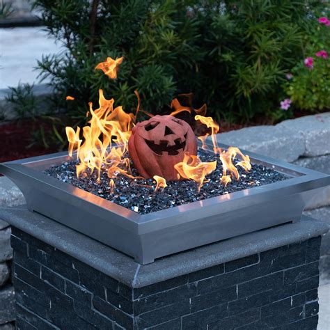 Fireproof Fire Pit Pumpkin Gas Log Halloween Decor : BBQGuys