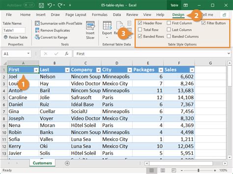 Excel Format as a Table | CustomGuide