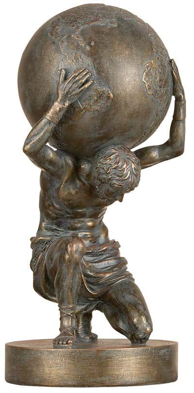 Atlas Holding Globe Statue | Sculpture, Atlas sculpture, Statue