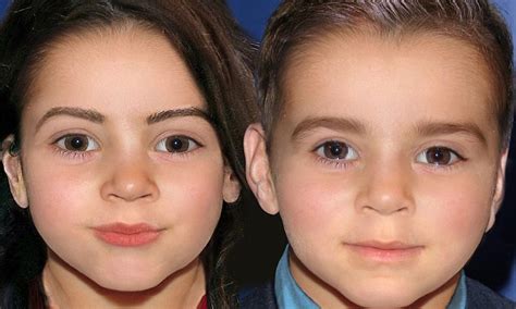 George and Amal's twins imagined in computer images | Daily Mail Online