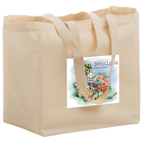 Cotton Canvas Grocery Bag | Custom Green Promos | Cotton Tote Bags