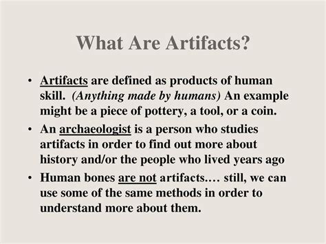 Artifacts and Archaeology - ppt download