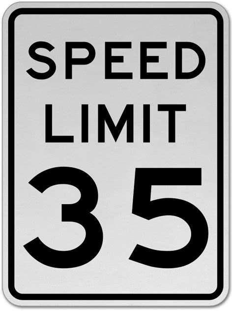 Speed Limit 35 MPH Sign - Save 10% Instantly