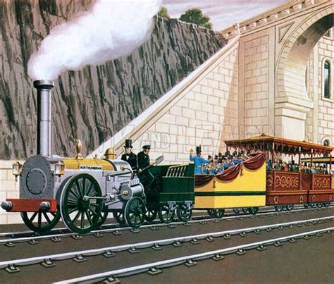 Opening of the Liverpool and Manchester Railway, 1830 stock image ...