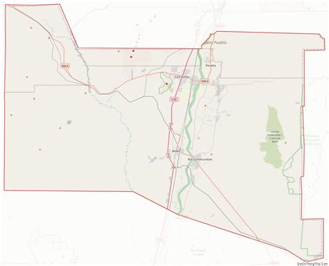 Map of Valencia County, New Mexico - Thong Thai Real