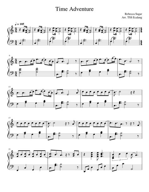 Time Adventure (Adventure Time Finale) Sheet music for Piano | Download ...