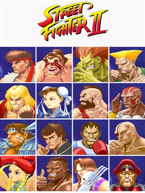 "Street Fighter II Select Character" Sticker for Sale by UrameshiMIDK ...