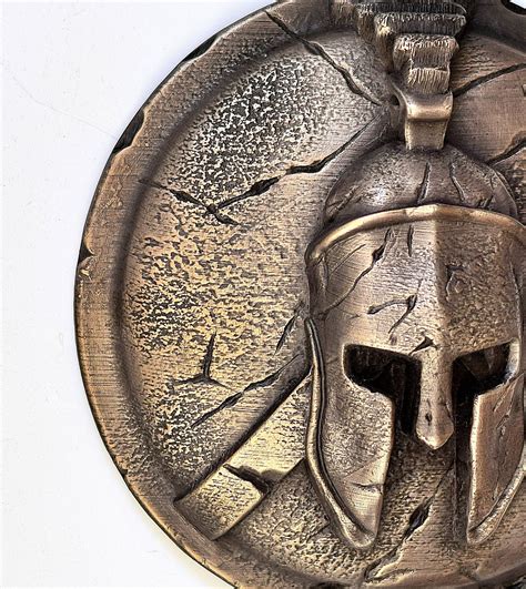 Spartan helmet hoplite shield wall decor Ancient greek | Etsy