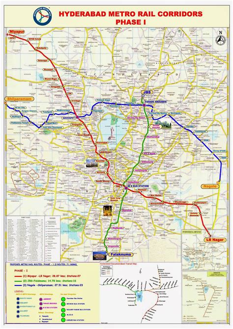 Hyderabad Metro Rail: Route Map