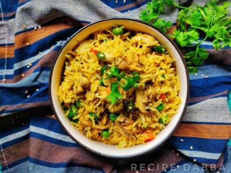 Matar Mushroom Rice | How to make Matar Mushroom Rice - RecipeDabba