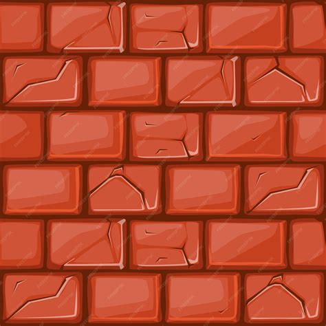 Premium Vector | Cartoon red stone Wall texture