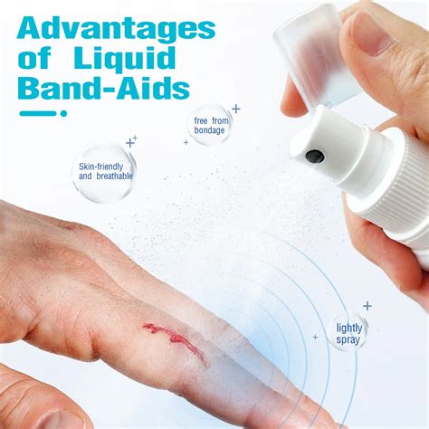 Jaysuing Transparent Waterproof Spray Band-aid First Aid Liquid Bandage ...