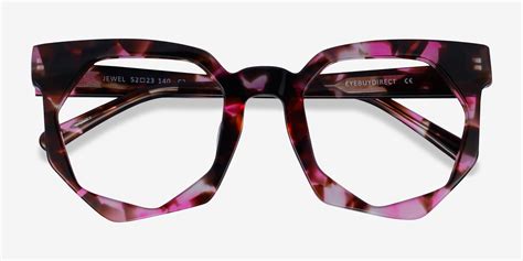 Jewel Geometric Pink Tortoise Glasses for Women | Eyebuydirect