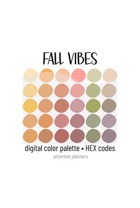 Soft Autumn Digital Color Palette Color Chart Goodnotes Finland ...