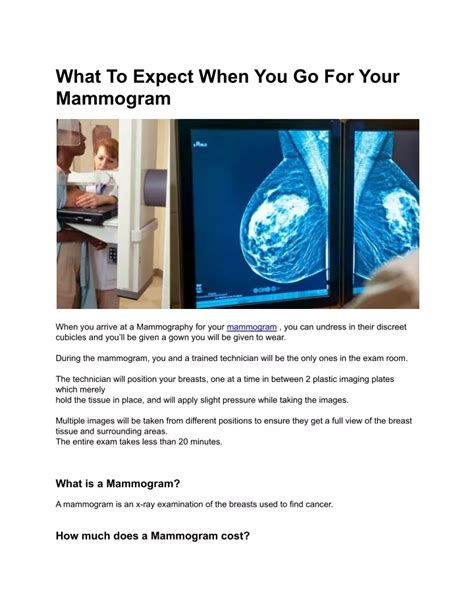 PPT - What To Expect When You Go For Your Mammogram PowerPoint ...