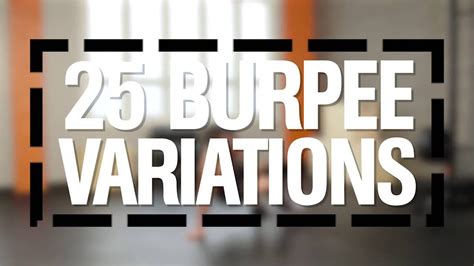 25 Burpee Variations - YouTube