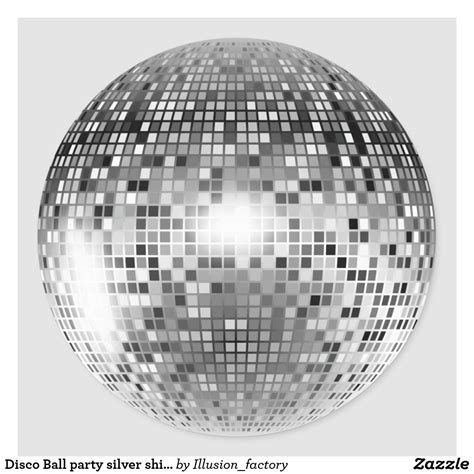 Silver Disco Ball Party Glamour Classic Round Sticker | Zazzle | Disco ...