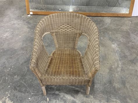 Wooden Rattan Armchair / Kerusi Rotan Kayu, Furniture & Home Living ...