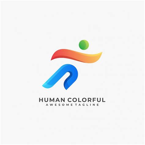 Premium Vector | Human colorful logo.