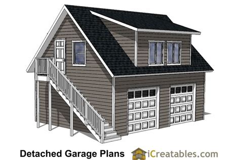 DIY 2 Car Garage Plans - 24x26 & 24x24 Garage Plans - shed plans with ...