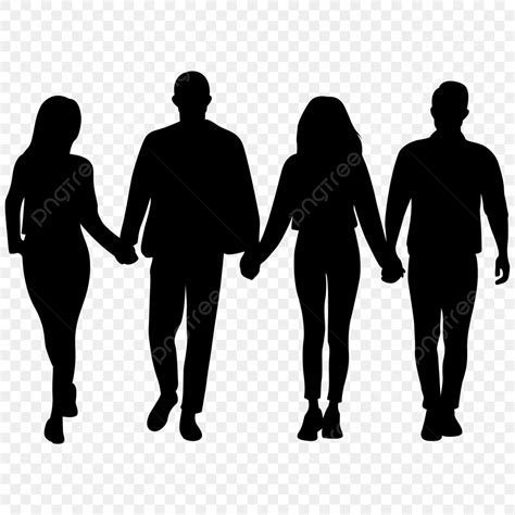 People Holding Hands Silhouette PNG Images, People Holding Hands ...