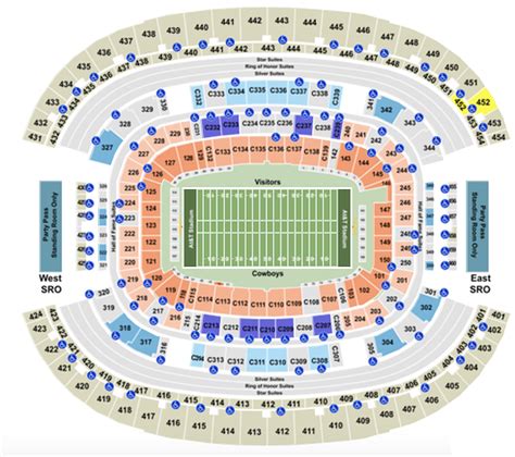 Dallas Cowboys At&t Stadium Seating Chart - Stadium Seating Chart