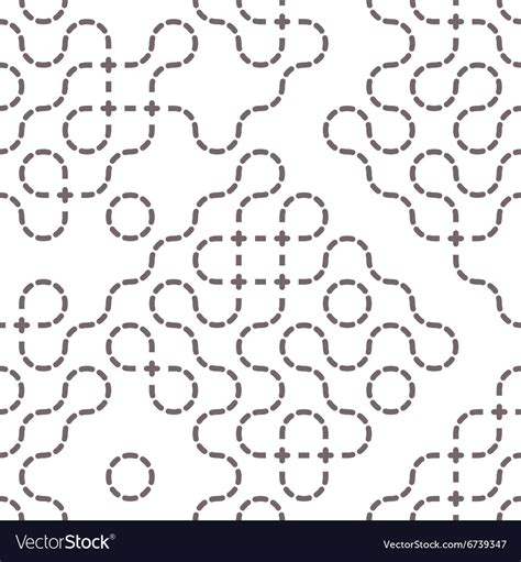 Simple geometric pattern dashed line Royalty Free Vector