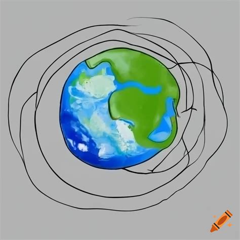 Digital painting of earth with a ring around it on Craiyon