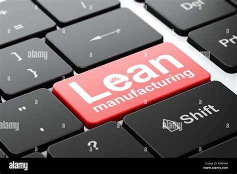 Industry concept: Lean Manufacturing on computer keyboard background ...