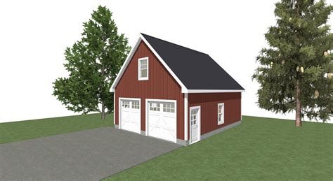 GARAGE PLANS : 24 X 30 2 Car Garage Plans 10' Wall 10/12 and 12/12 ...