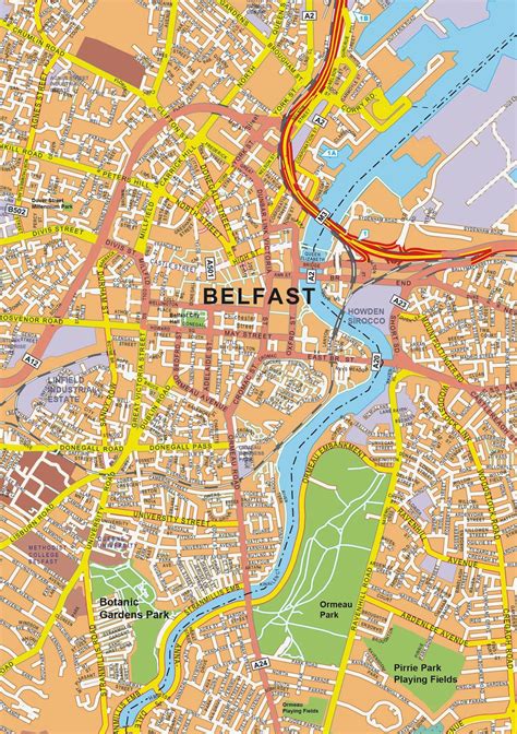 Maps of Belfast, Northern Ireland. - Free Printable Maps