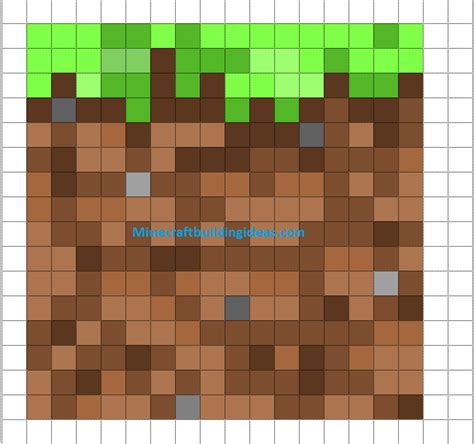 Minecraft Pixel Art Templates: Dirt block | Minecraft pixel art, Pixel ...