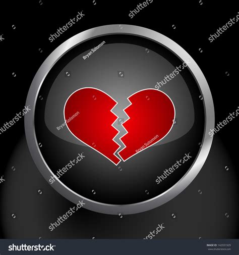 Broken Heart Icon Symbol Stock Vector (Royalty Free) 142931929 ...