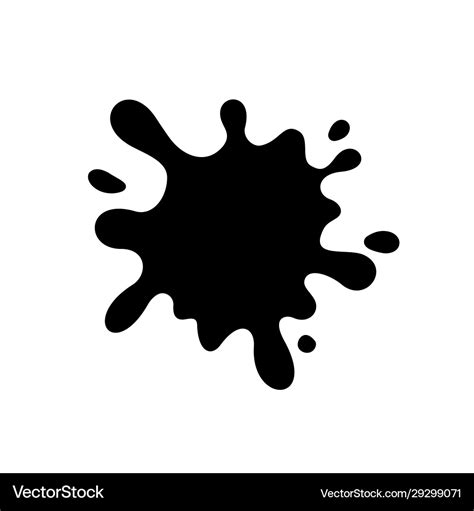 Ink blot splatter isolated Royalty Free Vector Image