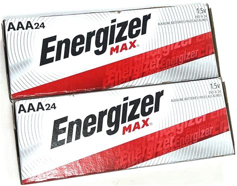 ENERGIZER MAX AAA 2 X 24 PACK (48) ALKALINE BATTERIES E-92 MADE IN USA ...